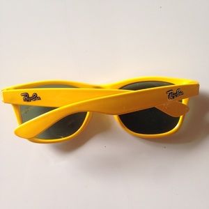 Yellow Rayban sunglasses