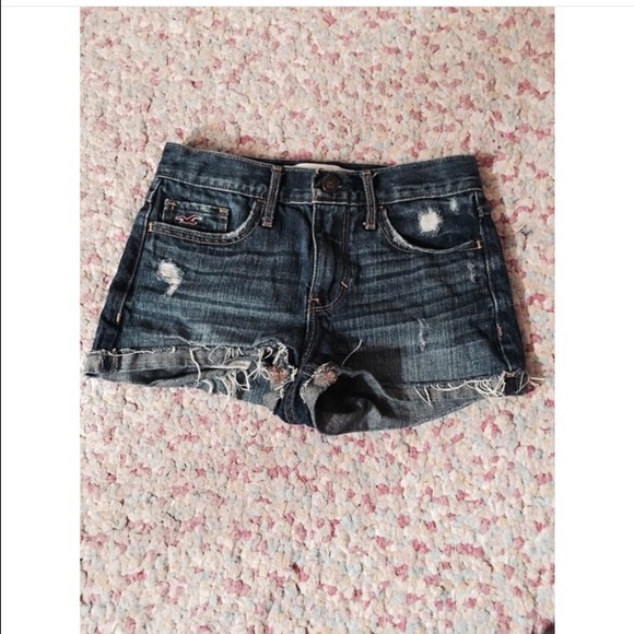 Dark Wash Hollister High Waisted Shorts