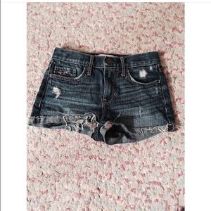 Dark Wash Hollister High Waisted Shorts
