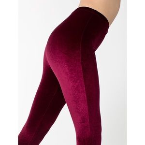 AA Red velvet leggings