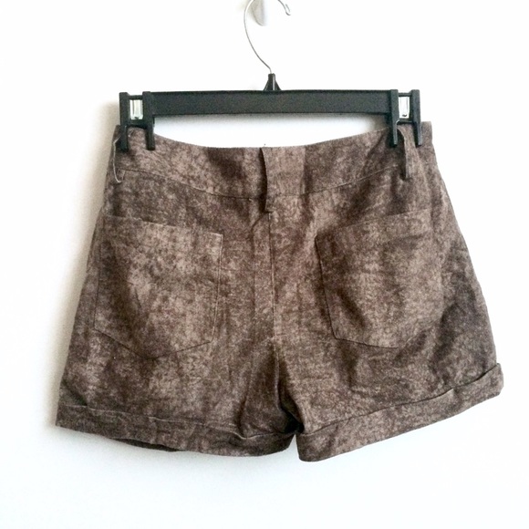 Sparkle & Fade Faux Suede Paper Bag Shorts - Picture 3 of 3