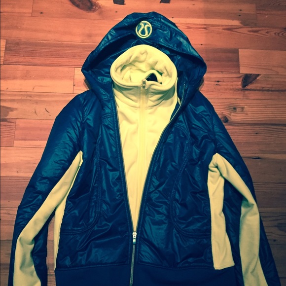 New Lululemon scuba jacket bright blue and yellow