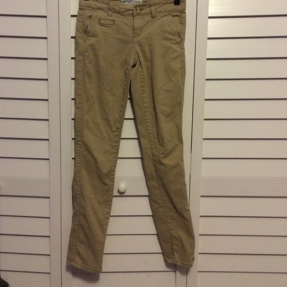 Khaki skinny jeans