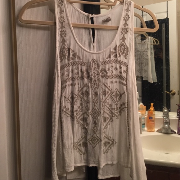Ecote embroidered tribal tank
