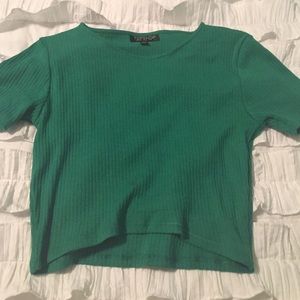 Kelly green TopShop crop top