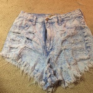 High waisted Jean shorts