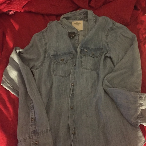 Soft denim long shirt