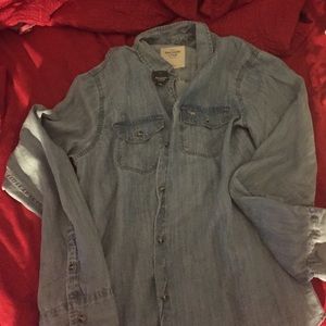 Soft denim long shirt