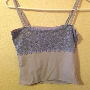 periwinkle blue lace crop top