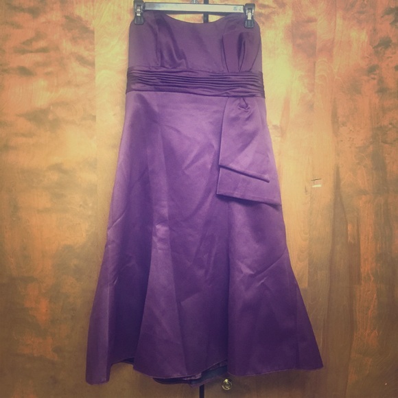Purple formal strapless dress, size 10