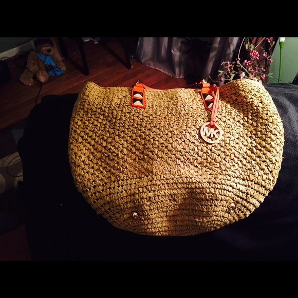 MK santorini tote with leather straps