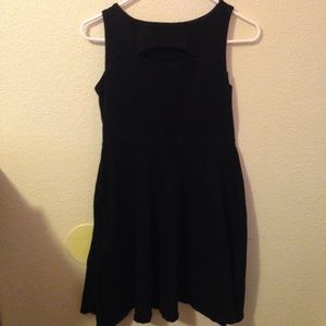 Black skater dress w/ chest cutout