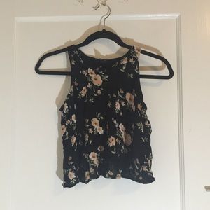 Floral back split tank