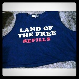 NWT Wildfox Land of the Free Refills top