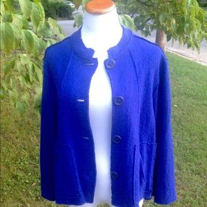 Brilliant Blue Coldwater Creek Jacket. Sz. Lg