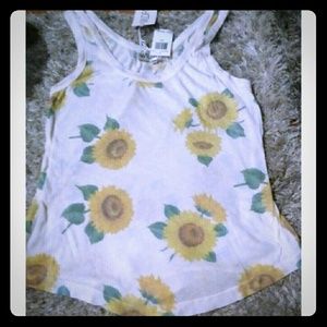 NWT Wildfox Sunflower Sleeveless top