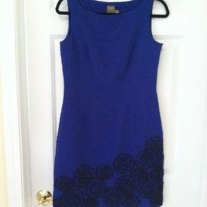 Taylor Royal Blue embellished sheath dress
