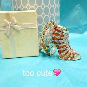 High Heel Crystal Purse Charm or Keychain