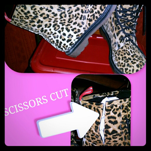 Gently used Leopard boots furry