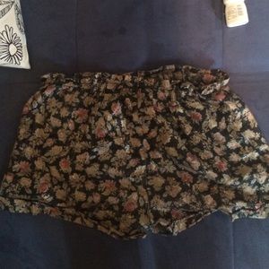 High waisted floral shorts