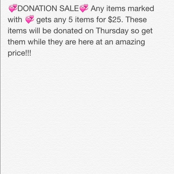 Donation items!!! Buy now before they are gone!