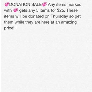 Donation items!!! Buy now before they are gone!