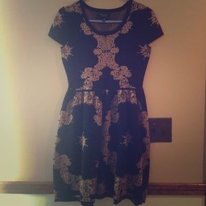 Black and Tan knit dress. Only worn once.