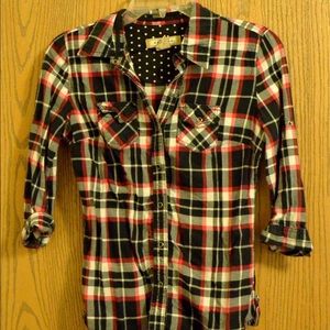Arizona plaid snap up shirt