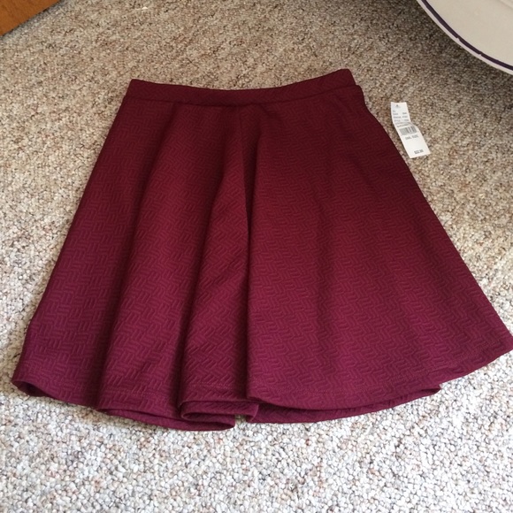 Maroon circle skirt