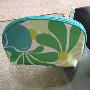 💗New💗Clinique mint summer flower cosmetic bag