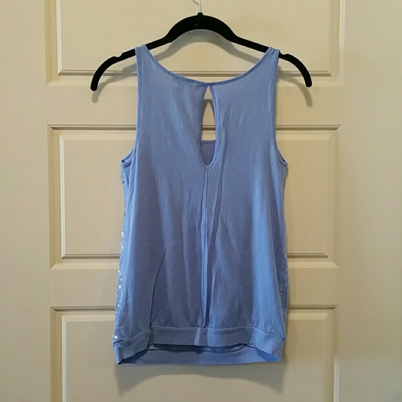Express Sequin Tank with Lace - Picture 2 of 4