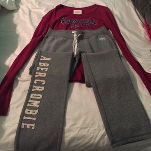 Long sleeve shirt and lounge pants