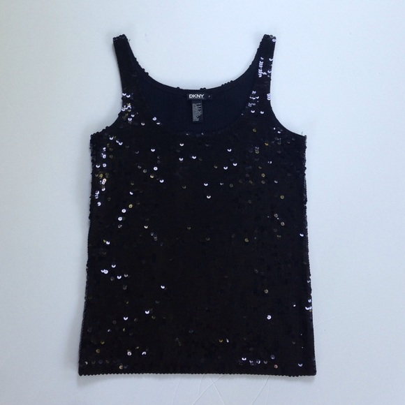 DKNY all over fancy sequin top