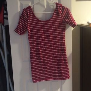 Scoop neck and back bodycon dress