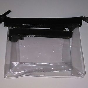 Black Clear 2pc Makeup Bag