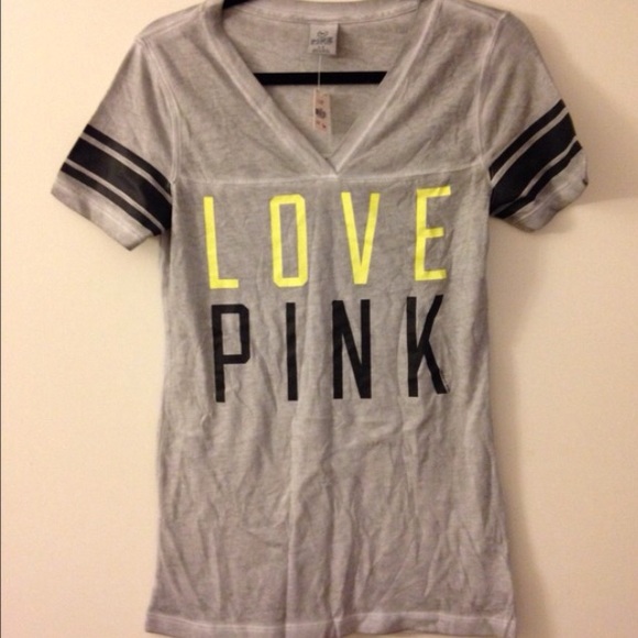 Love pink Victoria secret grey t shirt - Picture 1 of 1