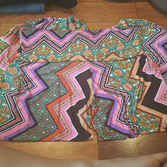 Brightly colored fold over waist palazzo pants