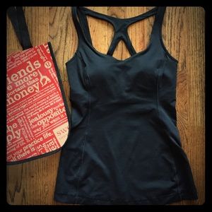 Lululemon Black tank with built in bra
