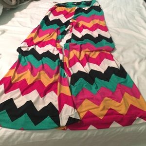 Chevron flowy pants