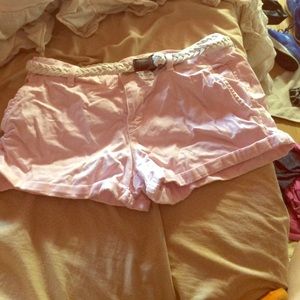 Pink Abercrombie Shorts with Belt