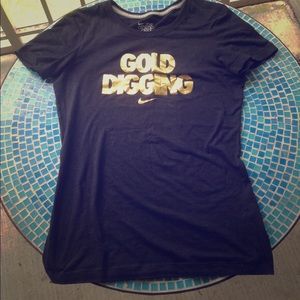 Golden Metallic Nike Tee