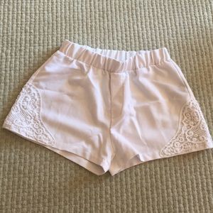 White soft shorts