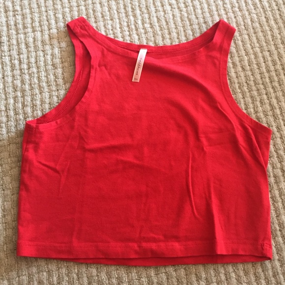 Red Tank Crop Top