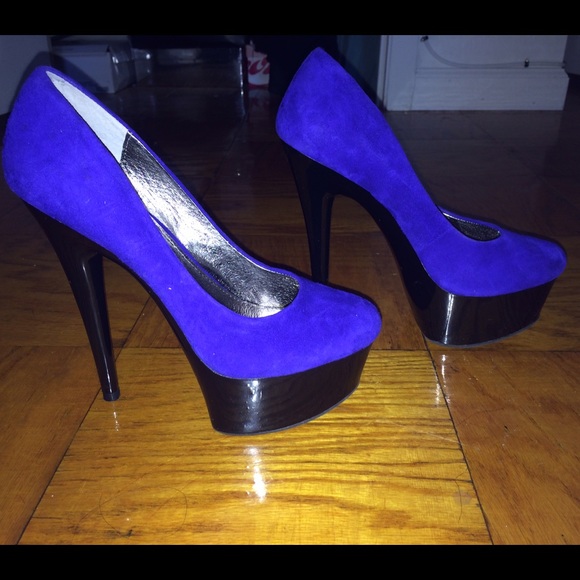 Steven madden blue suede heels - Picture 1 of 4