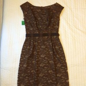Brown lace cocktail dress vintage