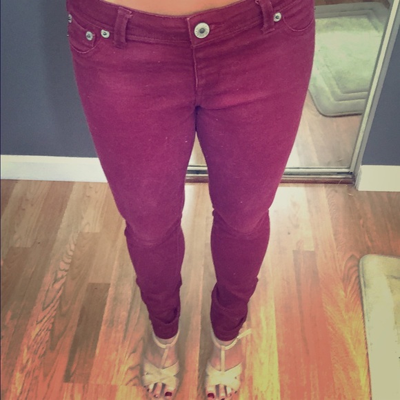 Burgundy Jeans