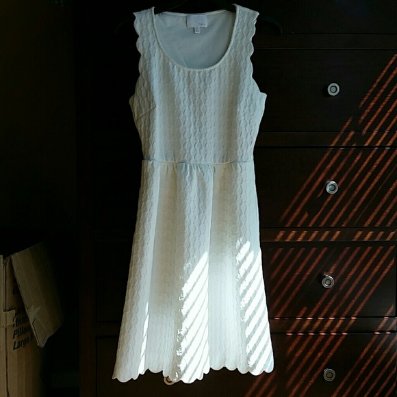 NWOT White-cream dress with pockets
