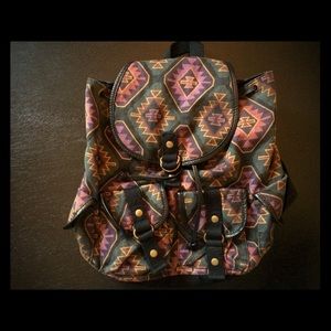 Aztec print backpack