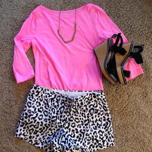 J Crew Factory leopard print shorts