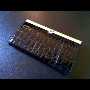 Black reptile wallet